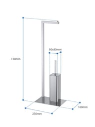 Стойка с ершиком и держателем туалетной бумаги Aquatek Либра AQ4331CR хром