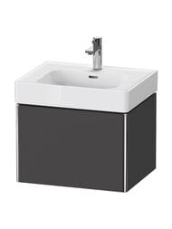 Тумба под раковину Duravit XSquare 584х397х470 подвесная, 1 ящик, графит мат. XS4278049490000