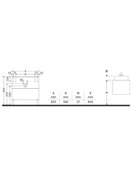 Тумба под раковину Duravit L-Cube 820х704х481 напольная, 2 ящика, белый матовый LC662601818 — изображение 3