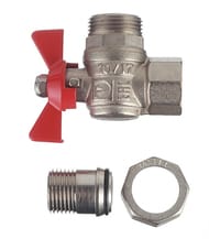 Кран угловой с американкой 1"ВН VALTEC BASE красная бабочка VT.228.N.06 — изображение 5