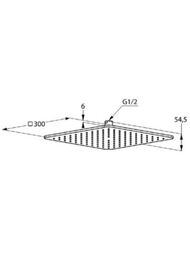 ������� ��� KLUDI A-QA DN15 ���������� 300x300�� soft-edge, �����/���� 6453091-00