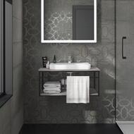 Консоль под раковину KERAMA MARAZZI Plaza Next подвесная, 776х466х330, черная матовая PL.N.80.02\BLK.M