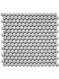 Мозаика керамическая Starmosaic Homework Penny Round Grey Glossy (309х315х6) серая (шт.) — миниатюра 1