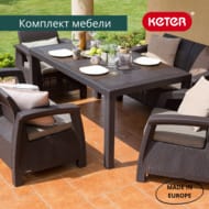 �������� ������ KETER CORFU REST SET WITHOUT TABLE, 2 ������+2 ������, ����������