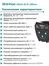 ����� �������������� SHINHOO MEGA 32-8 1x230�, G 2", � �������, 71121003