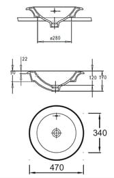 �������� Jacob Delafon RONDE ������������, ��������� ������ (470��) ����� E1184-00
