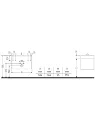 ����� ��� ���������� Duravit Ketho.2 549x584x455 2 �����, ����� ������� K25281018180000