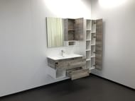 Зеркало-шкаф COMFORTY Турин-90 (750х800х140) подвесной, дуб бежевый 00004136265