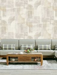 Обои виниловые на флизелине Grandeco Perfect Harmony PH 3504 бежевый (0,53х10,05)  (рул.)