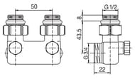 ���� ����������� Oventrop 1/2"�3/4"�� � �������� ���������� 1016463