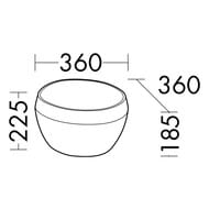 Умывальник Burgbad Sys30 360х360х225 накладной, иск. камень, с д/к, белый матовый/глянец MWFM036C0039