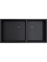 Мойка Omoikiri TAKI 85-2-LB-U/IF-GB Side (850х440х200) универ. монтаж, 2 чаши, графит 4997039