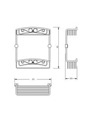 Migliore Complementi Полка-решетка двойная 25x10x30 см хром ML.COM-50.602.CR/22038