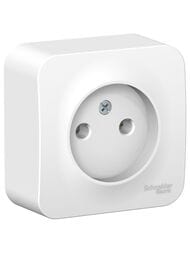Розетка Systeme Electric BLANCA наружная без заземления без шторок, 16А 250В белый BLNRA000101
