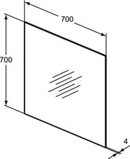 Зеркало Ideal Standard MIRROR&LIGHT (700х700) T3367BH — изображение 2