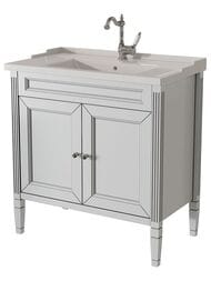 Тумба под раковину Caprigo Альбион Промо 80 grigio bianco 820х883х480 с дверцами 33312-054.CRM.00.20