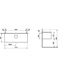 ����� ��� �������� Laufen SONAR (1177�457�341) ���������, �����/������ ������ 4.0542.1.034.142.1