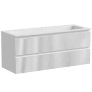 Тумба под раковину SANCOS Snob R (1195x445x500) подвесная, два ящика, Bianco SNR120W