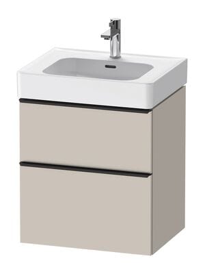 Тумба под раковину Duravit D-Neo (625x584x452мм) подвесная, цвет: тауп матовый DE4376004910000