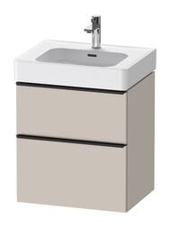 Тумба под раковину Duravit D-Neo (625x584x452мм) подвесная, цвет: тауп матовый DE4376004910000 — миниатюра 1