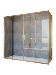 Душевой уголок Vincea Garda 1700х800х1900 профиль брашированное золото, прямоугольный VSR-1G28017CL — миниатюра 1