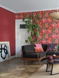 Обои виниловые на флизелине Rasch Kimono (0,53х10,05) красные 408195 (рул.)