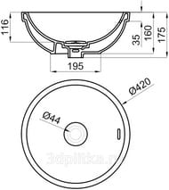 �������� Noken Forma Rondo 420�420�175 � ���������, ����� N350798850