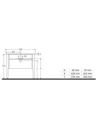 ����� ��� �������� Duravit Luv 938x570�743 2 �����, ����� ������� ��� LU9569B3636