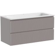 Тумба под раковину SANCOS Snob R (995x445x500) подвесная, два ящика, Doha Soft  SNR100SM