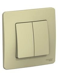 Выключатель Systeme Electric BLANCA С/У 2-клавишный (cх.5), 10А, 250B, БЕЖЕВЫЙ BLNVS010507
