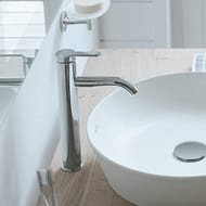 Смеситель Duravit C.1 для раковины высокий однозахватный с донным клапаном, излив 136мм C11030001010