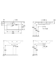 �������� Villeroy&Boch Subway 3.0 4A70A501 (1000�470) � 1 ������ ��� ������, �����