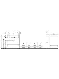 ����� ��������� Duravit XViu 684�493�454 2 ����a, ����� ������/������� XV45350B122