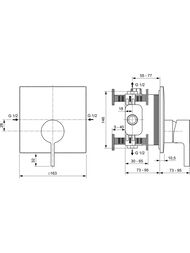 Ideal Standard JOY NEO Смеситель для душа A7621AA встраиваемый, однозахватный