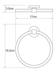 Полотенцедержатель-кольцо WasserKRAFT RHEIN NEW K-6260