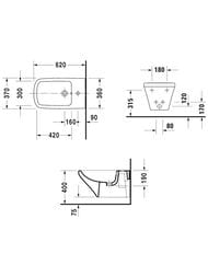 ���� ��������� DURAVIT DuraStyle 370�620 ��������� ��� ���������, ������� 2286150000