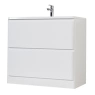 Тумба под раковину BelBagno ALBANO (900х450х810) напольная, Bianco Lucido ALBANO-900-2C-PIA-BL