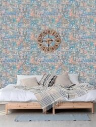 Обои виниловые на флизелине Grandeco Anastasia A54004 (1,06х10,05) город, синие (рул.)