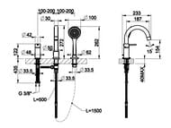 ��������� Gessi Emporio Via Tortona 18637.031 ��� ����� ��������������, ����� 1,50�, �����, ����