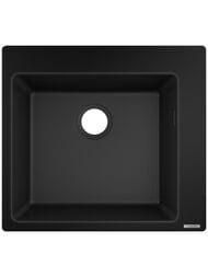 Мойка из гранита Hansgrohe S51 43312170 (560х510) врезная, отвер.под смес., черный графит — миниатюра 1