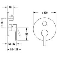 ��������� Duravit B.2 ��� ����� ������������� ������������ � �������� ��������� ���� B25210018010