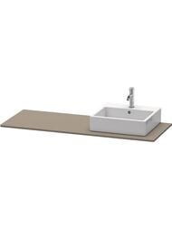 Столешница Duravit XSquare 1400х550х16 1 вырез справа, серый шелковистый мат. лак XS060GR9090