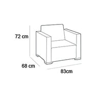 �������� ������ KETER CALIFORNIA DUO ARMCHAIR (83x68�72), 2 ������, ������-�����