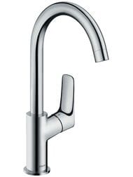 Смеситель Hansgrohe Logis 71131 для умывальника однозахватный, поворотный излив, без донного клапана — миниатюра 1