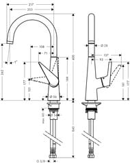 ��������� Hansgrohe Talis M51 ��� ����� 260 ���������� ����� ����� 72810800