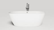 Ванна отдельностоящая Salini Sofia Light 1650х750 с переливом, Sense, иск. камень, белый 103711G