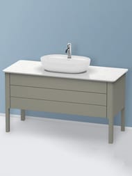 Тумба под раковину Duravit Luv 1338х743х570 2 ящика, серый матовый лак LU956609292 — изображение 2