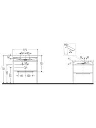 ������� � ��������� Duravit Happy D.2 Plus 975�850�490 ���������, ����� ����� ������ HP4738O2222