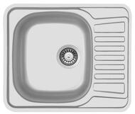 Мойка врезная Ukinox Comfort 480х580 матовая нерж. сталь 0,6мм, слив 3 1/2, COM580.480 -GT6K 2L