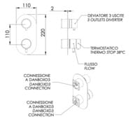 Смеситель термостатический для душа Daniel Suvi Thermo ST20612D3KB15, черный матовый